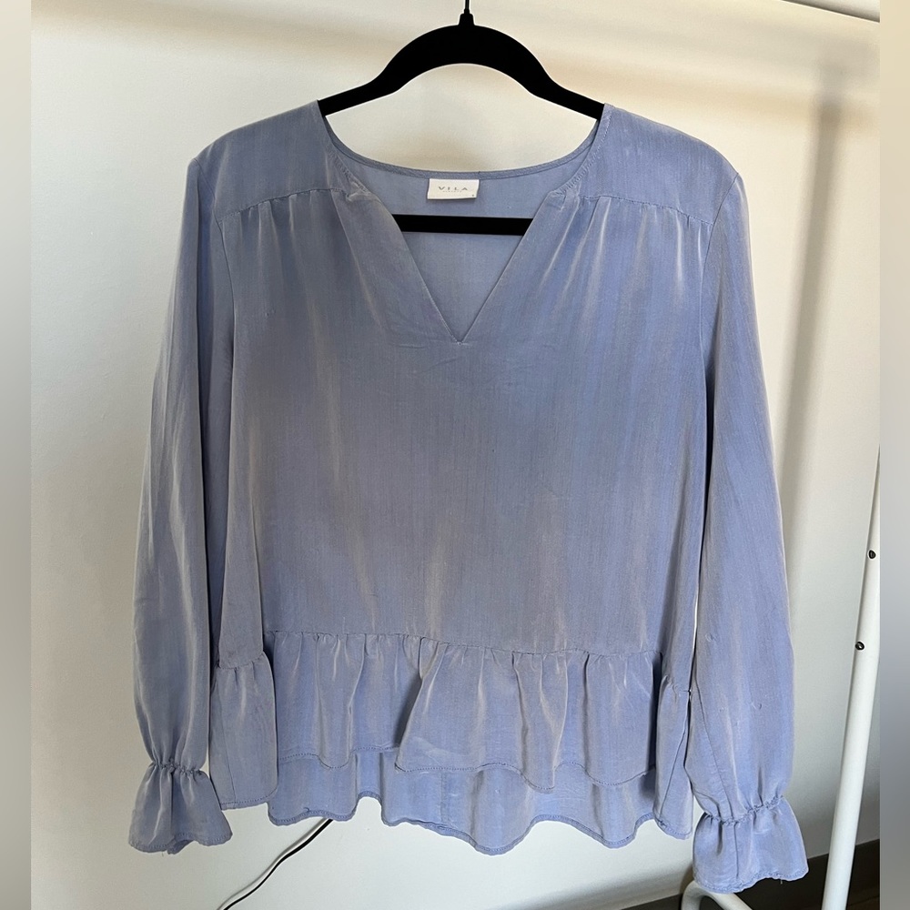 Light blue blouse from VILA